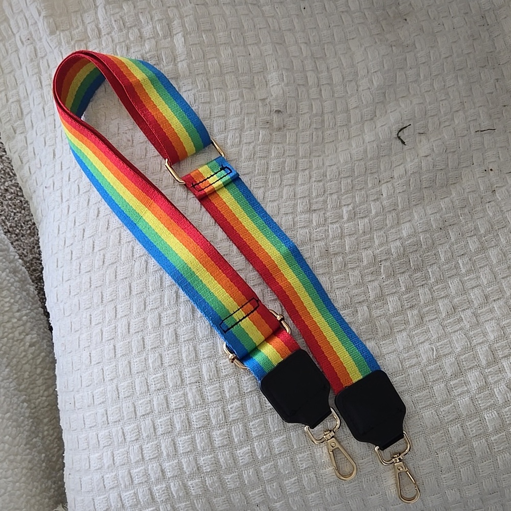 Handbag shoulder strap rainbow